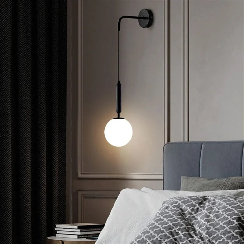 DecorBites™ Elegant Glass Wall Lamp for Living Room Bedroom LED Lighting