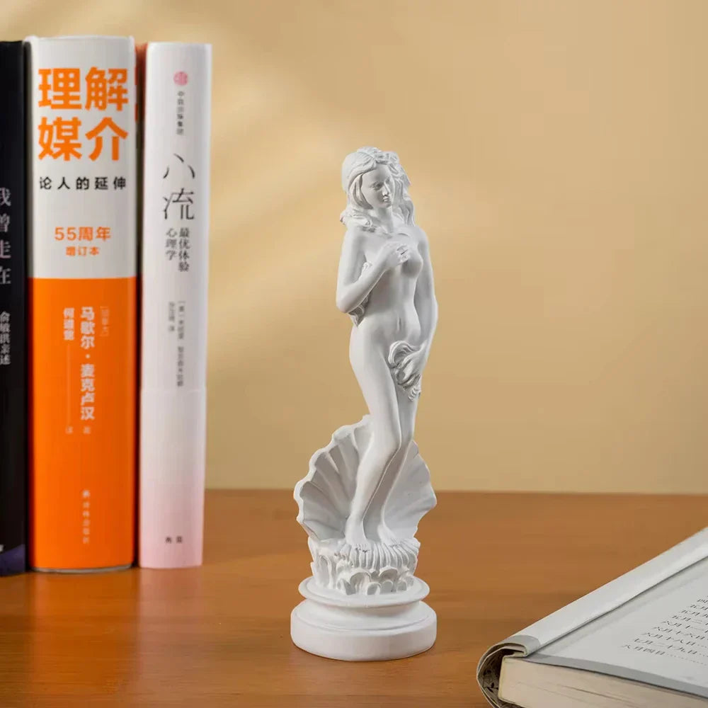 DecorBites™ 18cm Aphrodite Sculpture: Greek Goddess Statue for Home & Office Decor