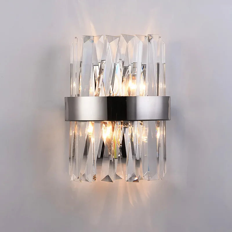 DecorBites™ Crystal Gold LED Wall Sconce for Bedroom Living Room Home Decoration