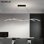 Modern Black and White Metal LED Pendant Light