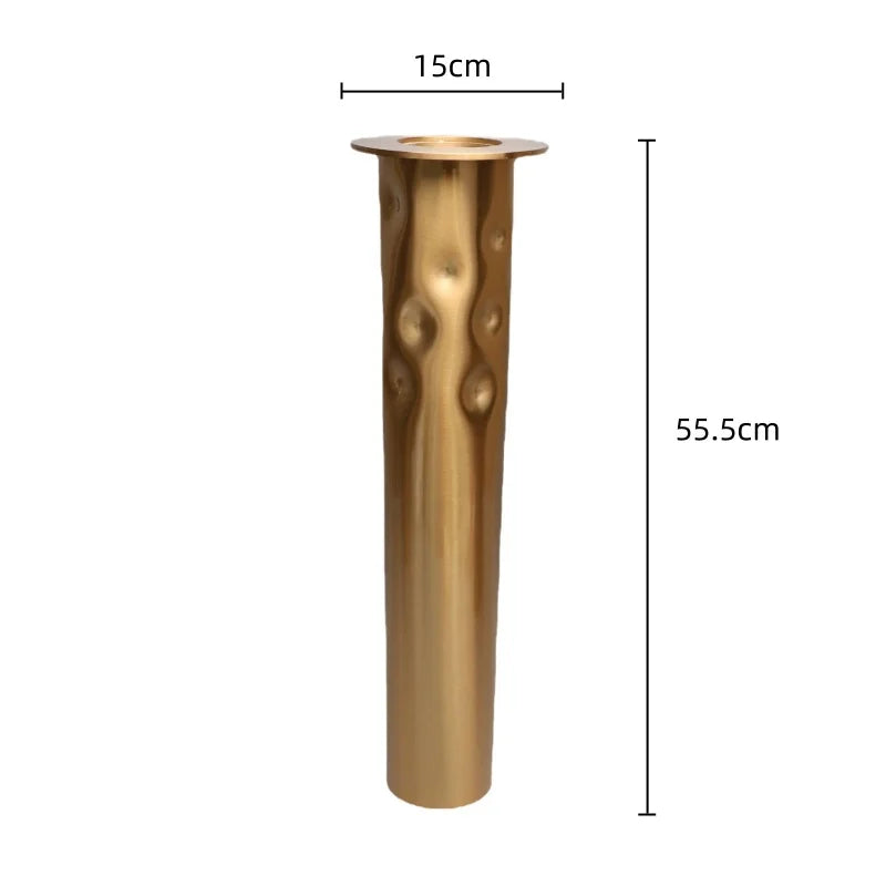 DecorBites™ Golden Metal Candlestick Holder Candelabrum for Room Decor