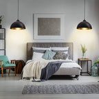 Nordic Industrial Black Dome Pendant Light