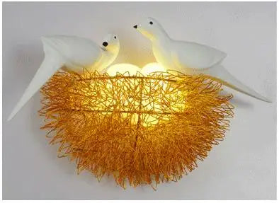DecorBites™ مصباح جداري عش الطيور الذهبي LED ديكور منزلي حديث إضاءة جدارية