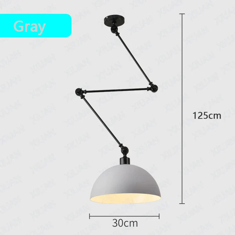 DecorBites™ Adjustable Long Arm Pendant Light for Living Room Bedroom Dining Room
