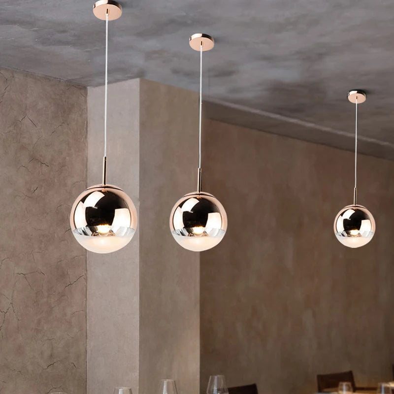 Nordic Gold Ball Pendant Light