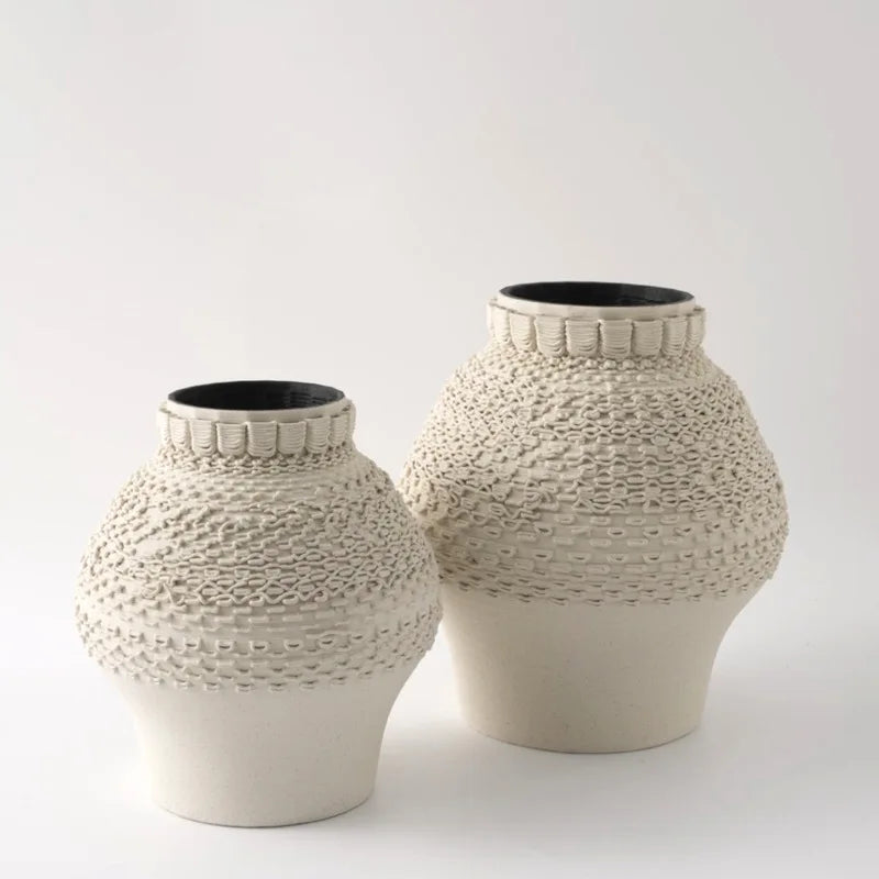 DecorBites™ Geometric Folding Ceramic Flower Vase Home Decor Handicrafts