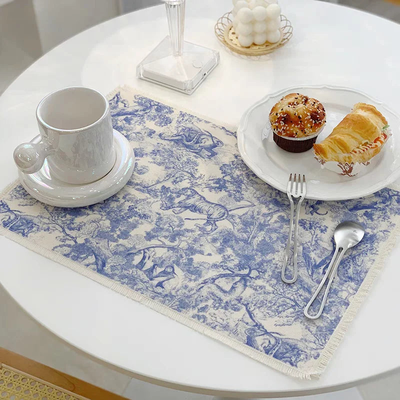 مفارش طاولة الطعام من الكتان القطني DecorBites™ - عازلة للماء والحرارة للمطبخ