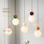 European White Glass Globe Pendant Light