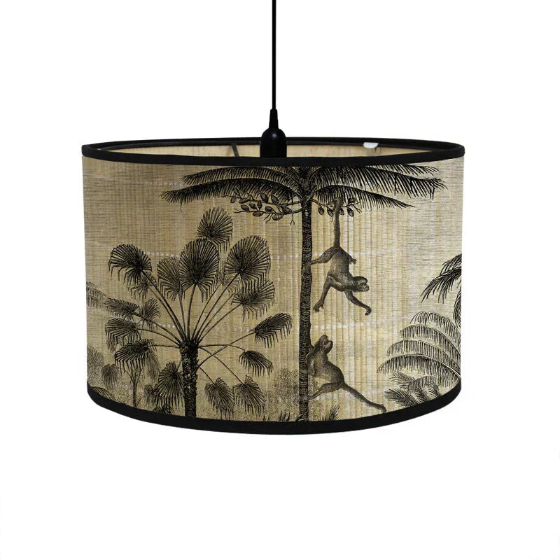 DecorBites™ Bamboo Pendant Light: Retro Chandelier for Home Cafe Bar Decor