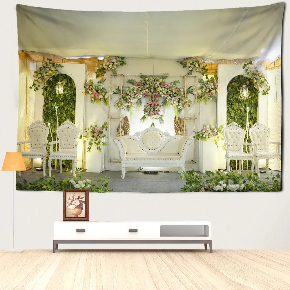 DecorBites™ Garden Landscape Tapestry Wall Hanging Natural Boho Home Decor Scenery Art
