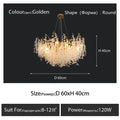 DecorBites™ Crystal LED Chandelier: Elegant Nordic Branch Design for Living Room, Hotel, Dining Area