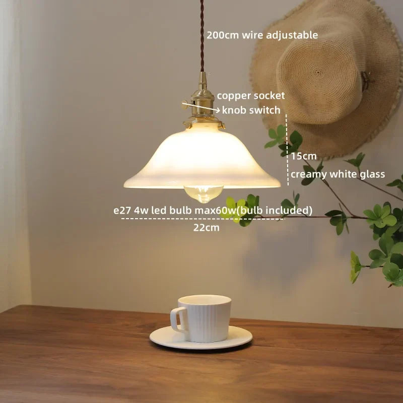 DecorBites™ مصابيح قلادة LED زجاجية خضراء مصباح معلق حديث ديكور منزلي