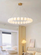 Nordic Magic Bean Round Gold Pendant Light