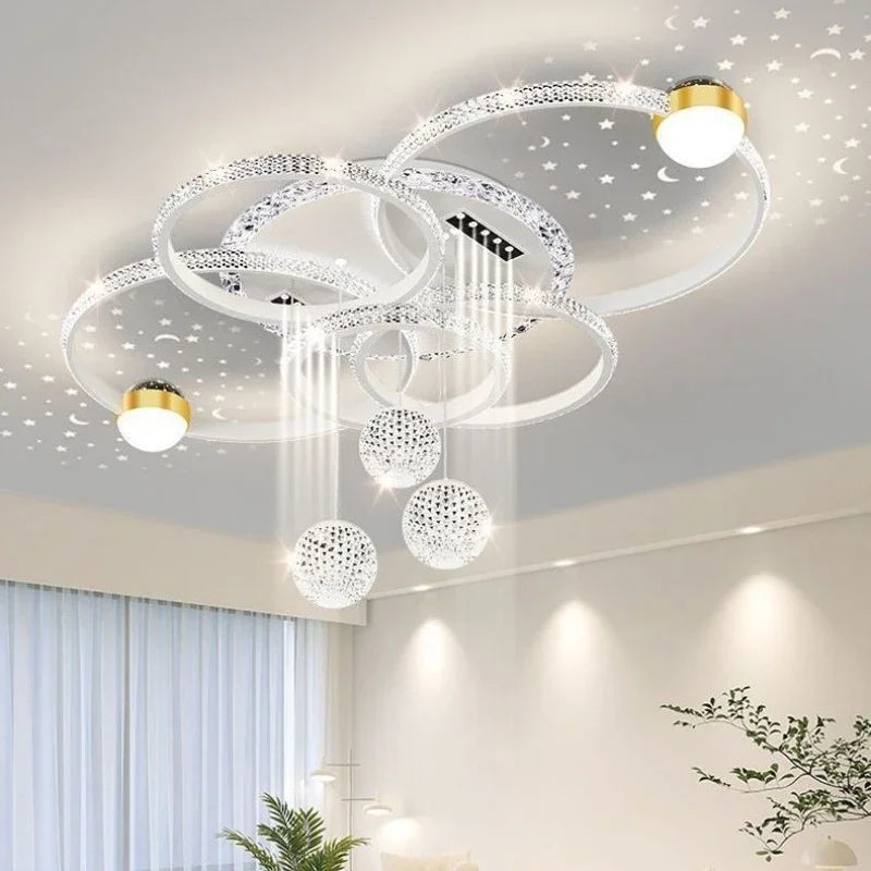 Modern Iron and Acrylic LED Pendant Chandelier