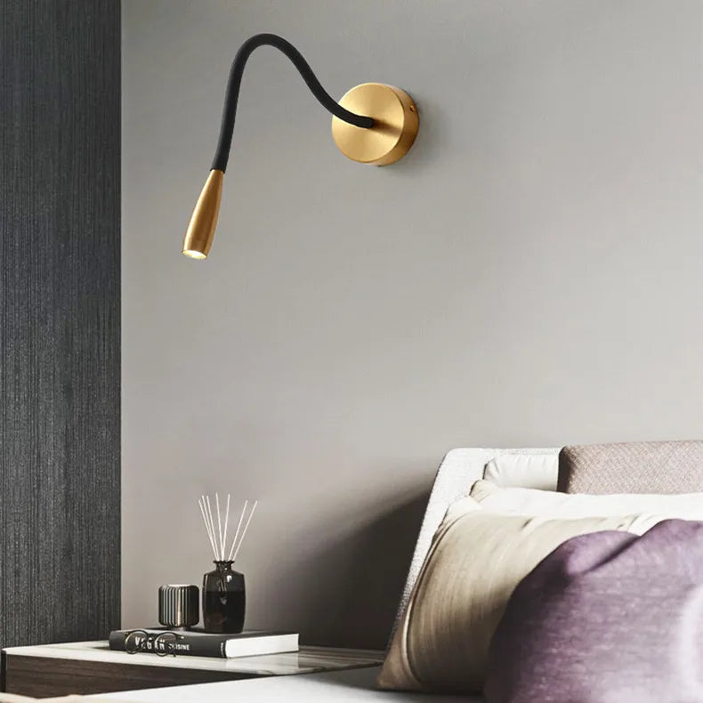 DecorBites™ Adjustable Nordic Bronze Wall Lamp for Bedroom Study LED Reading Light