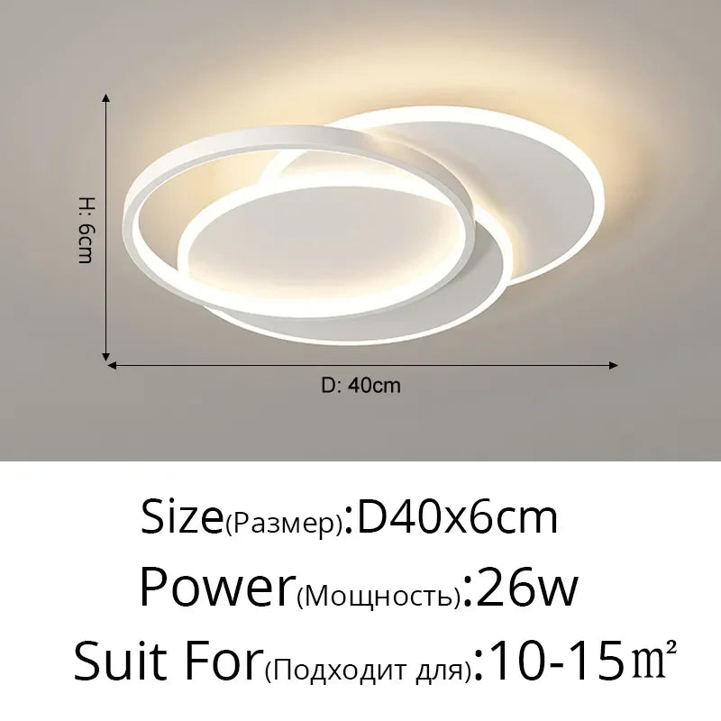 DecorBites™ ثريا LED: أضواء تعتيم عصرية لغرف المعيشة والطعام والمطبخ وغرف النوم والردهات المنزلية