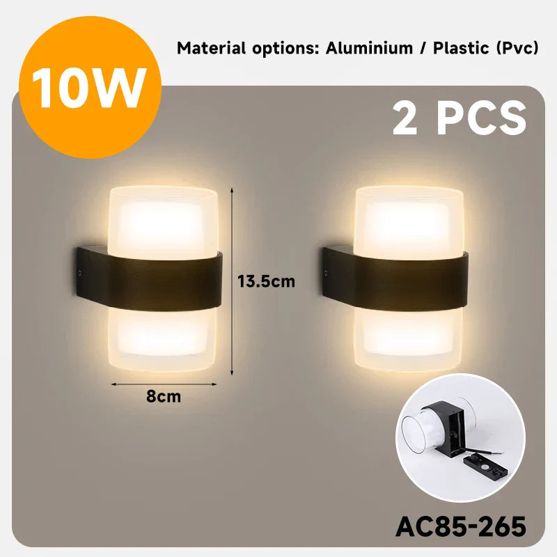DecorBites™ Acrylic LED Wall Light for Exterior and Interior Decor