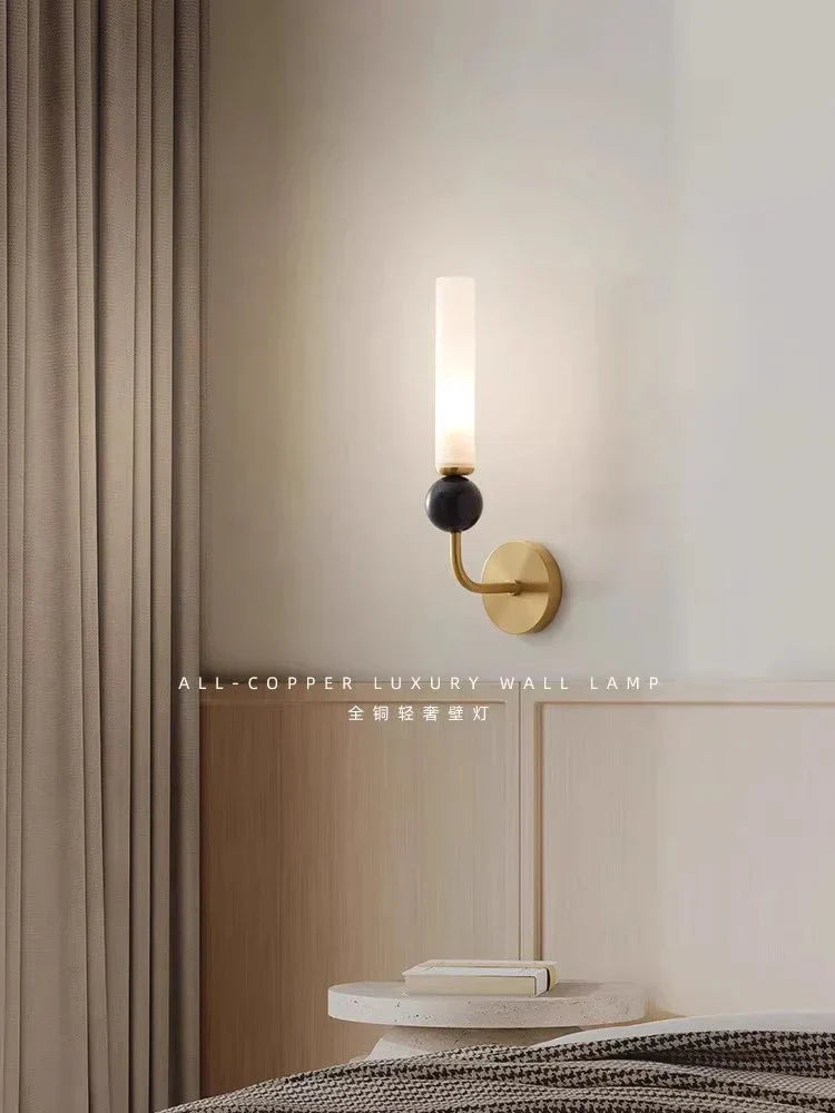 DecorBites™ Copper Wall Lamp: Modern Nordic Marble Pendant Light for Living Room & Bedroom
