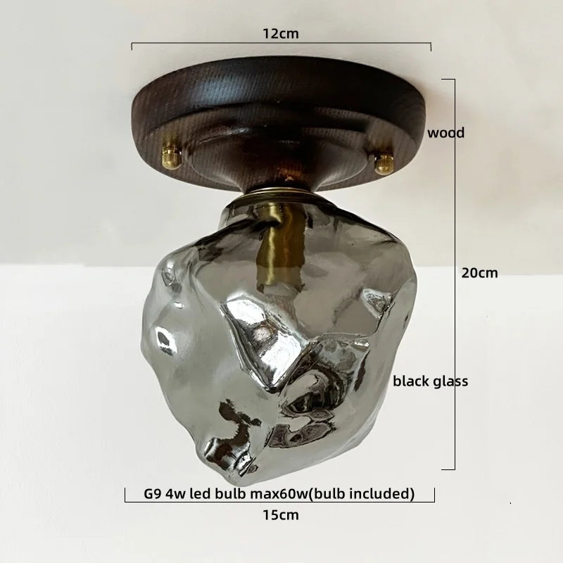 DecorBites™ LED Wood Canopy Ceiling Lamp Modern Living Room Light Fixtures