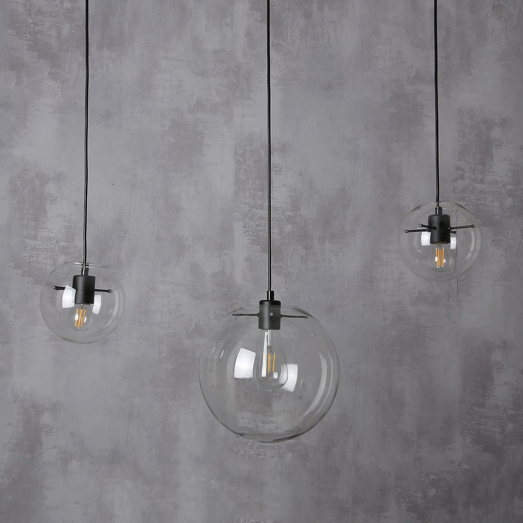 Nordic Clear Glass Globe Pendant Light
