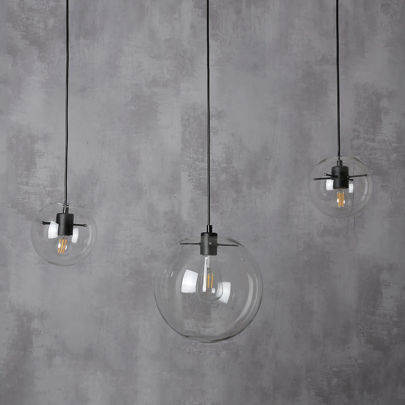 Nordic Clear Glass Globe Pendant Light