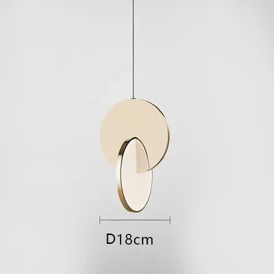 DecorBites™ Geometric Circle Gold Iron Pendant Light Chandelier