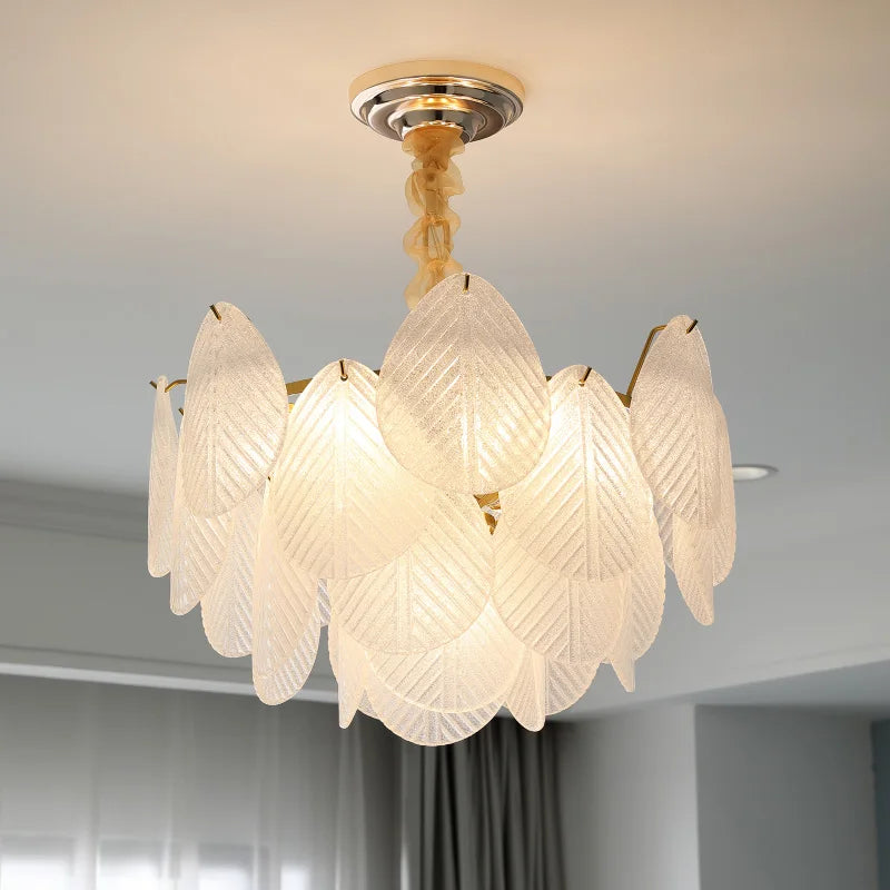 DecorBites™ French Luxury Cream Crystal Living Room Light Modern Simple Net Red