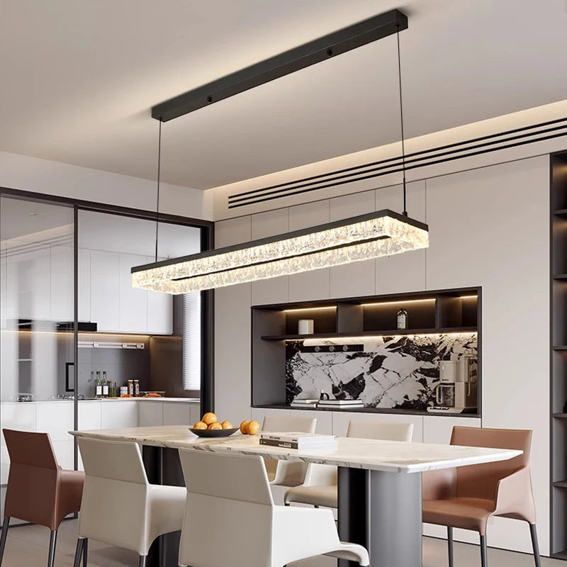 Modern Iron and Acrylic Dimmable Pendant Light