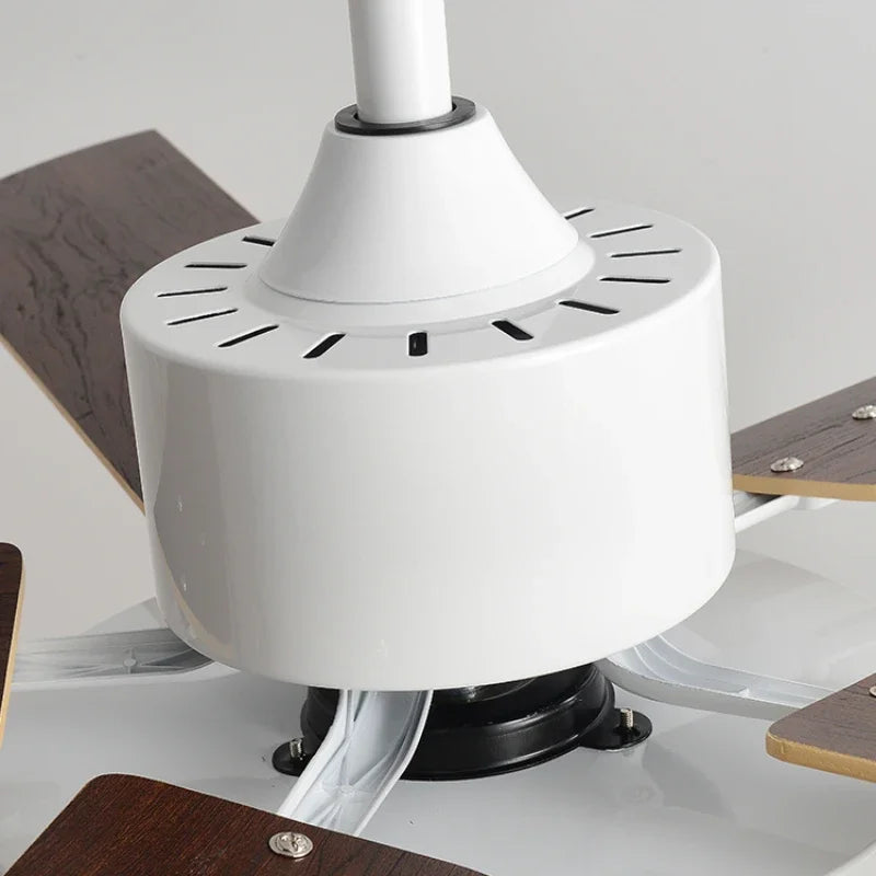 DecorBites™ 56" Wooden LED Ceiling Fan with Pure Copper Motor & 5-Blade Light