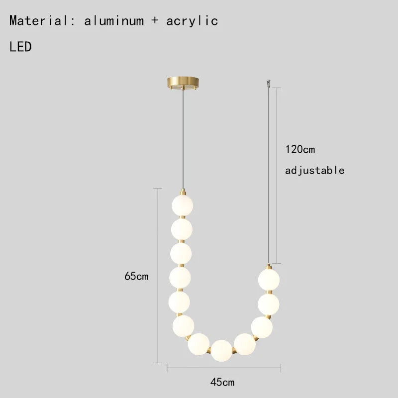 DecorBites™ Acrylic LED Chandelier: Modern Living Room Pendant Lamp