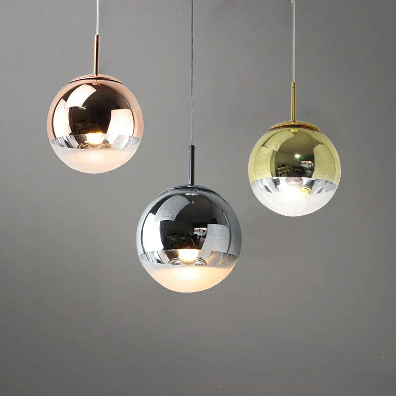 DecorBites™ Glass Ball LED Chandelier: Luxury Modern Single Head Design for Home & Commercial Spaces