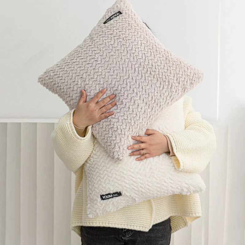 DecorBites™ Geometric Texture Plush Cushion Cover - Modern Nordic Style Pillow Cases