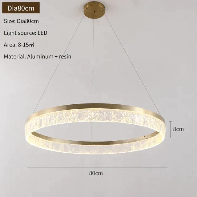 ثريات DecorBites™ الذهبية بتقنية LED لديكور أنيق للمنازل والفنادق
