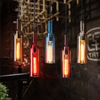 Nordic Glass Beer Bottle Pendant Light