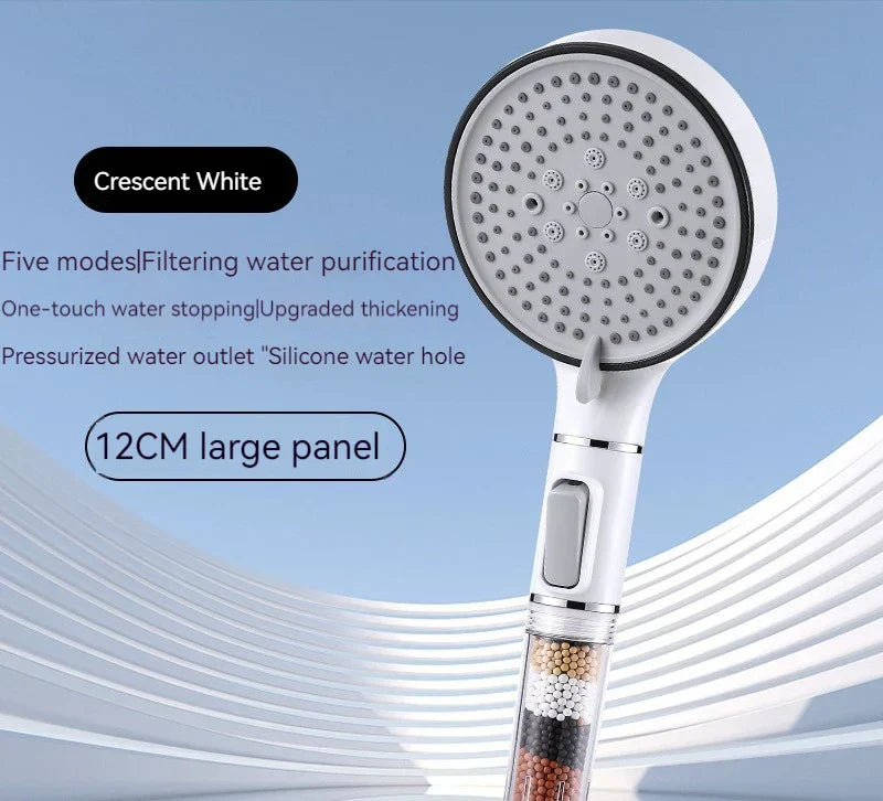 DecorBites™ 5-Speed High-Pressure Calcium Sulfite Shower Head for Purification & Relaxation
