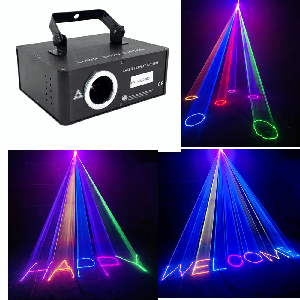 DecorBites™ 3D DJ Laser Lights RGB Colorful DMX Scanner Beam Xmas Party Disco Light