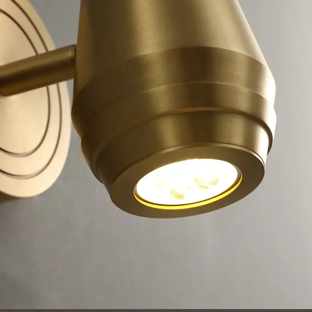 DecorBites™ Brass Wall Lamp: Postmodern Minimalist Nordic Style for Bedroom, Apartment, or Living Room
