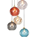 Modern Colorful Glass Pendant Light in Polished Chrome