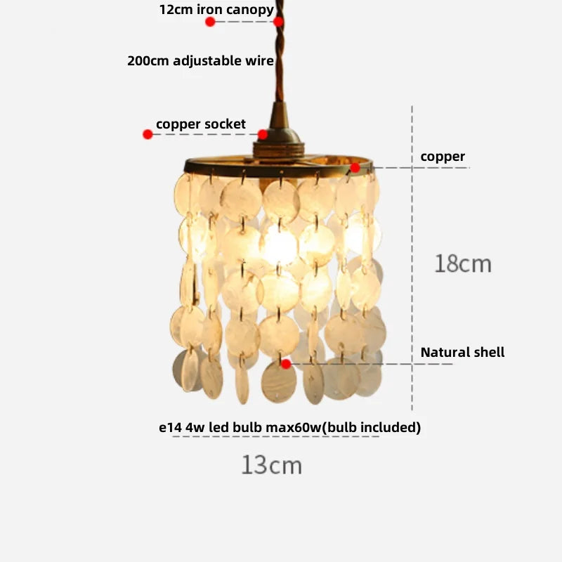 DecorBites™ Crystal Brass LED Pendant Light: Modern Nordic Style, Adjustable Wire, E14 Fixture