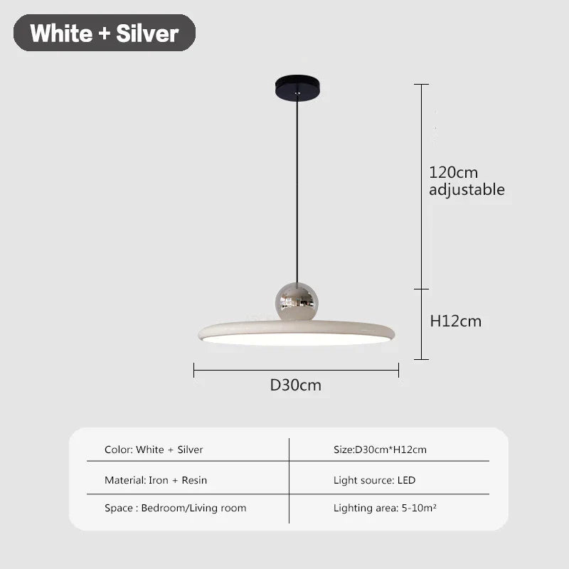 DecorBites™ Cream Wind Saucer LED Pendant Light for Interior Illumination