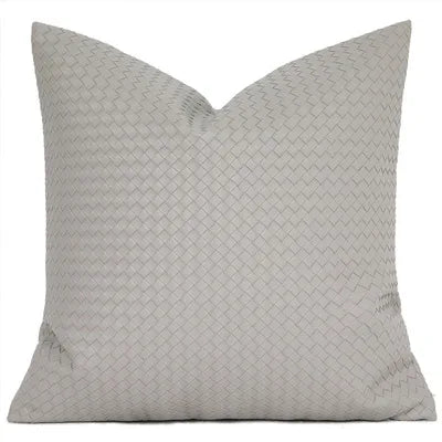 DecorBites™ Geometric Faux Leather Throw Pillow Cover - Modern Luxury Pillowcase