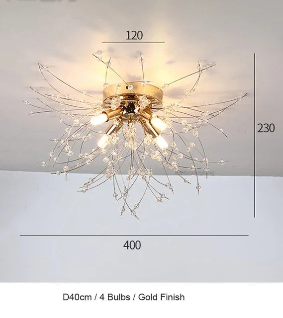 DecorBites™ Dandelion Chandelier LED Pendant Lamp for Dining Room, Bedroom, Shops
