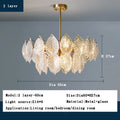 DecorBites™ ثريا أوراق الشجر الزجاجية الفاخرة لغرفة الطعام