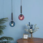 Nordic Glass Pendant Light With Painted Iron Finish