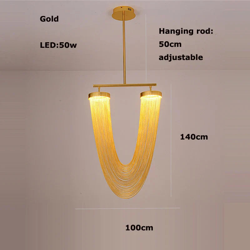 DecorBites™ مصباح سقف LED ألومنيوم ثريا معلقة لمدخل المنزل
