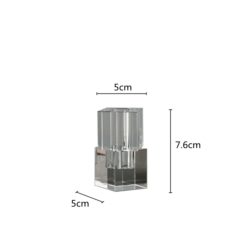 DecorBites™ Geometric Glass Vase Stack for Home Decor & Flower Arrangement