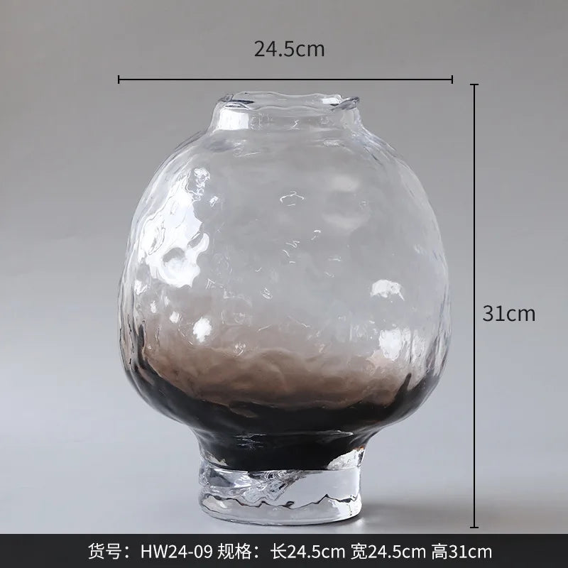 "DecorBites™ Gradient Glass Vase for Flower Arrangement and Home Decoration"