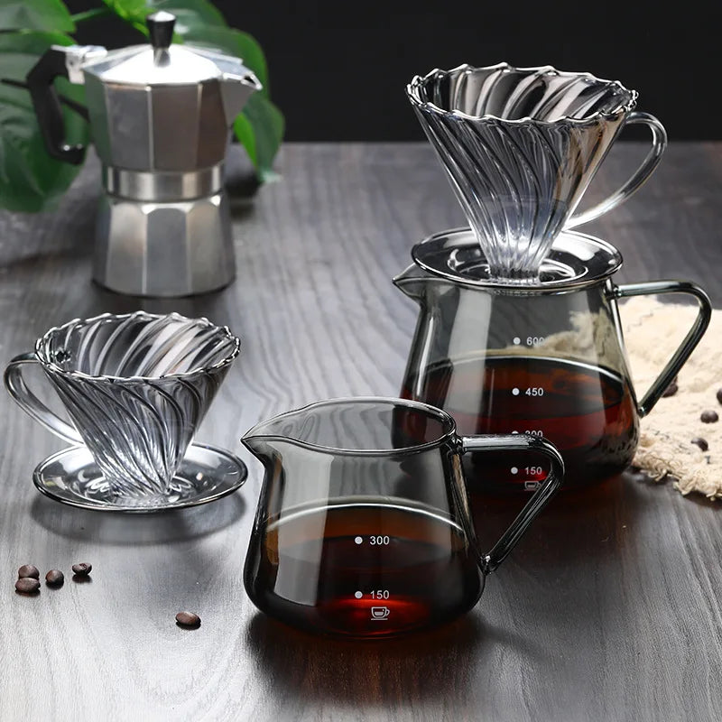 DecorBites™ Glass Coffee Pot Server 400/600ML - Reusable Coffee Carafe for Milk, Juice, Tea