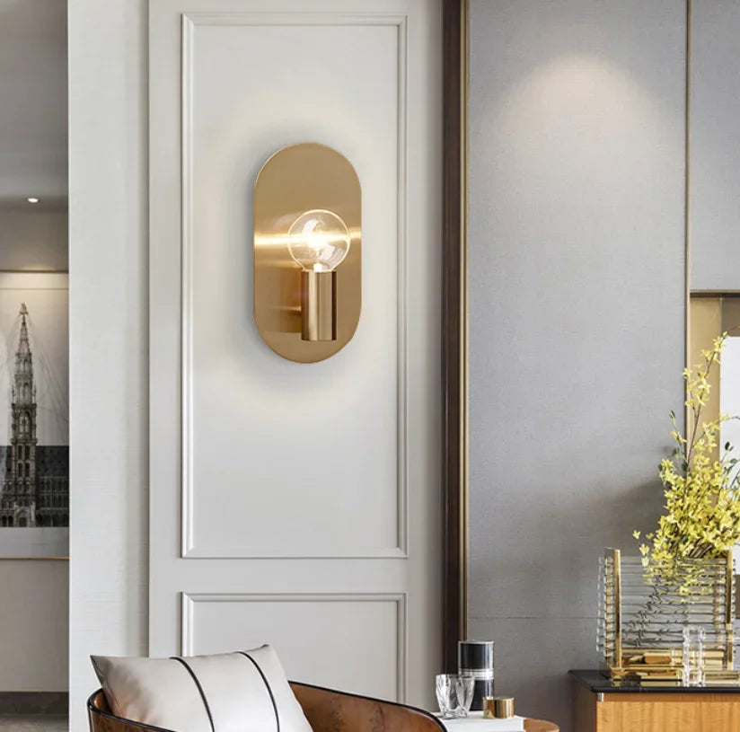 DecorBites™ Gold Wall Lamp Sconce for Modern Bedroom Decor and Night Light