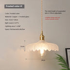 Nordic Glass Pendant Light in Brown and Polished Chrome